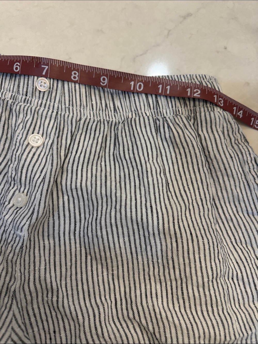 Nude Lucy LOUNGE STRIPE LINEN SHORT Size Small - Picture 5 of 6